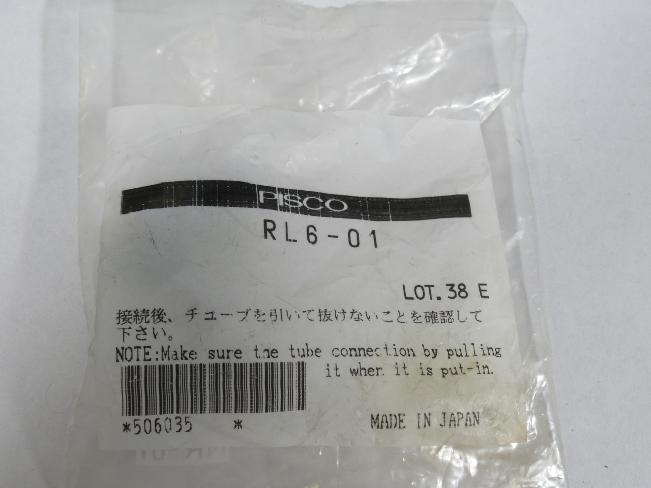 Pisco RL6-01 Pneumatic Elbow Fitting 6mm Tube R1/8 Thread ! NWB !