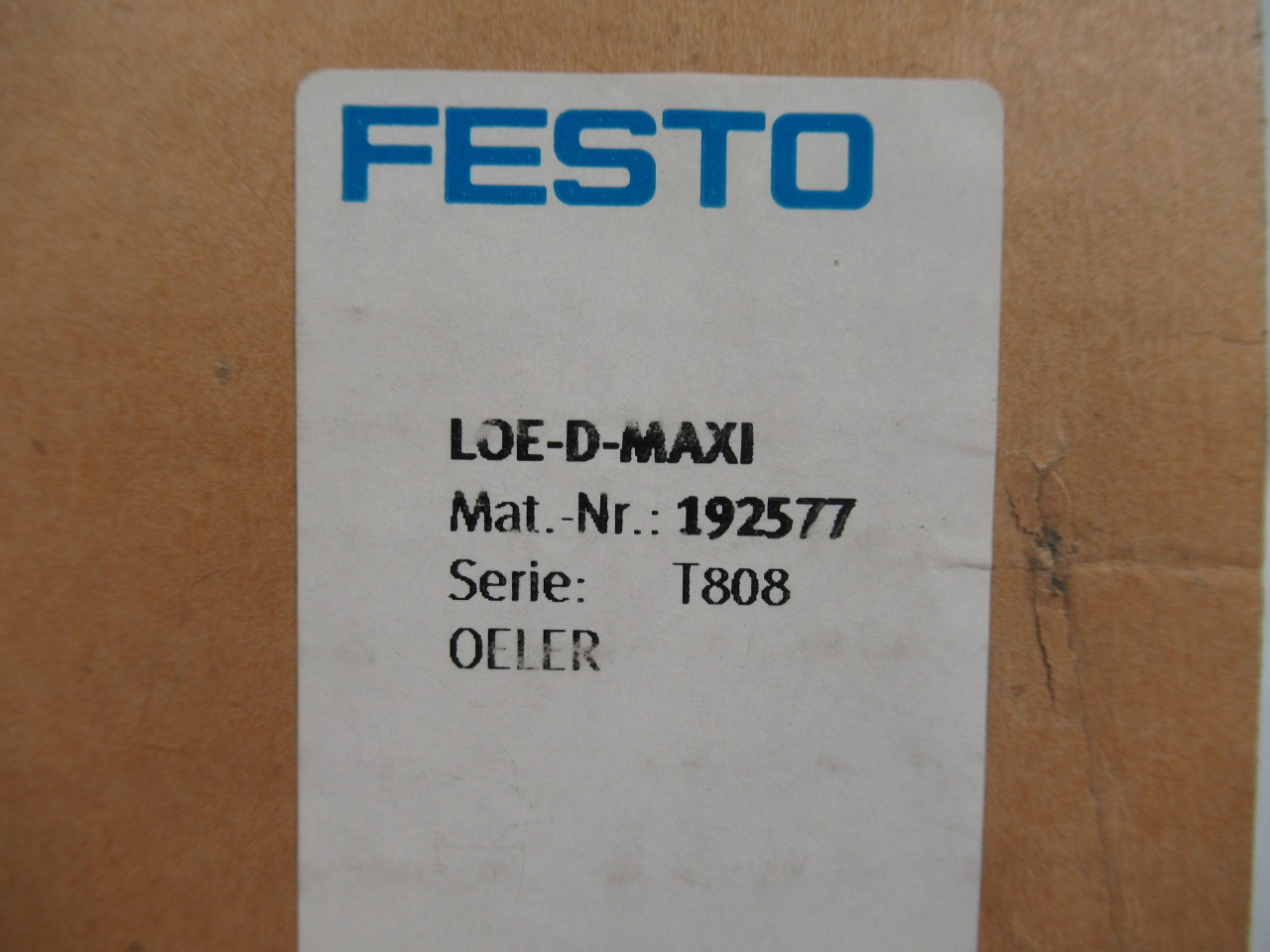 Festo LOE-D-MAXI 192577 Air Line Lubricator 230psi 16 bar 1.6 mPa ! NEW !