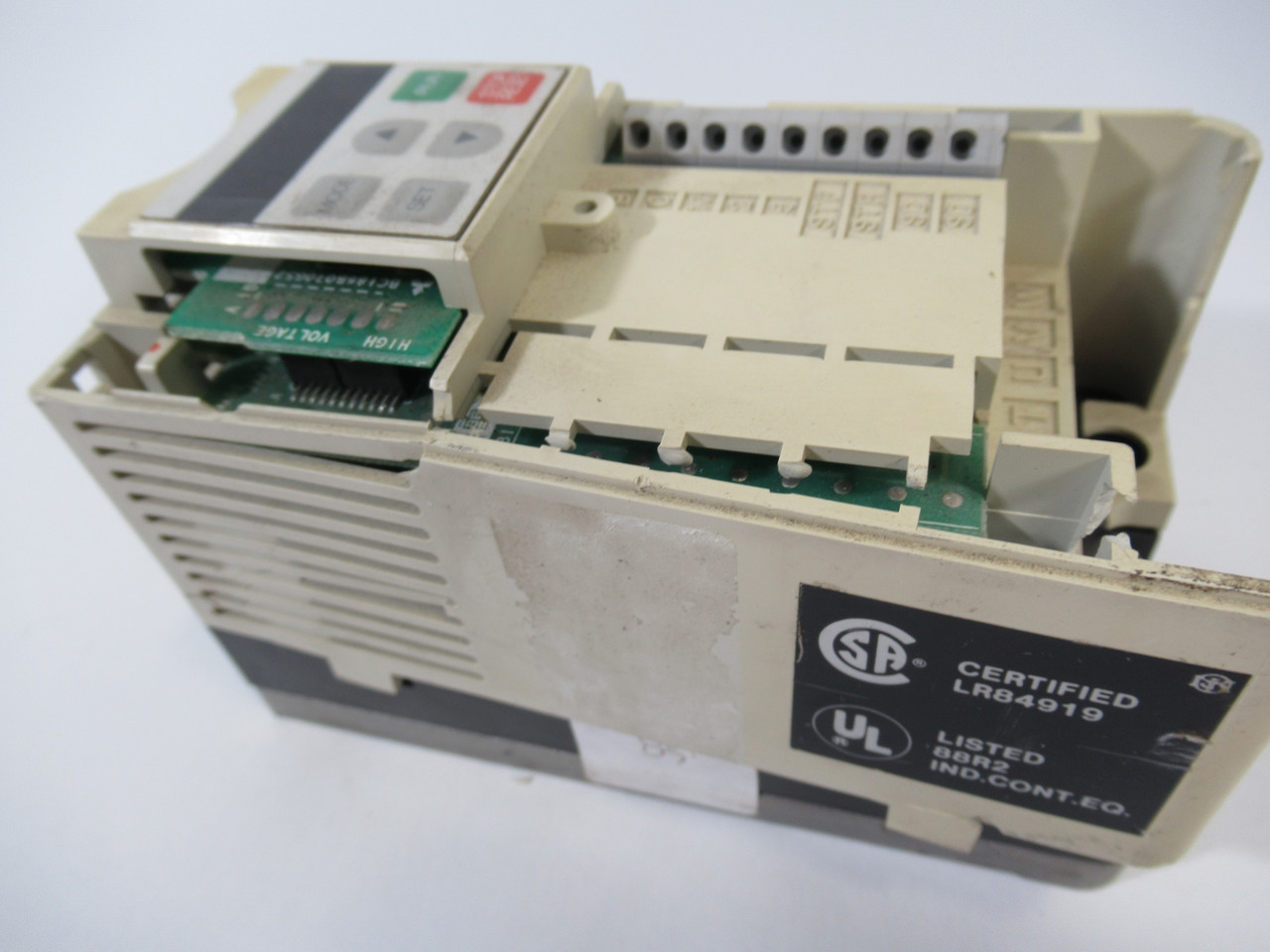 Mitsubishi FR-U120-0.2K-UL Inverter Drive MISSING COVERS & SHELF WEAR AS IS