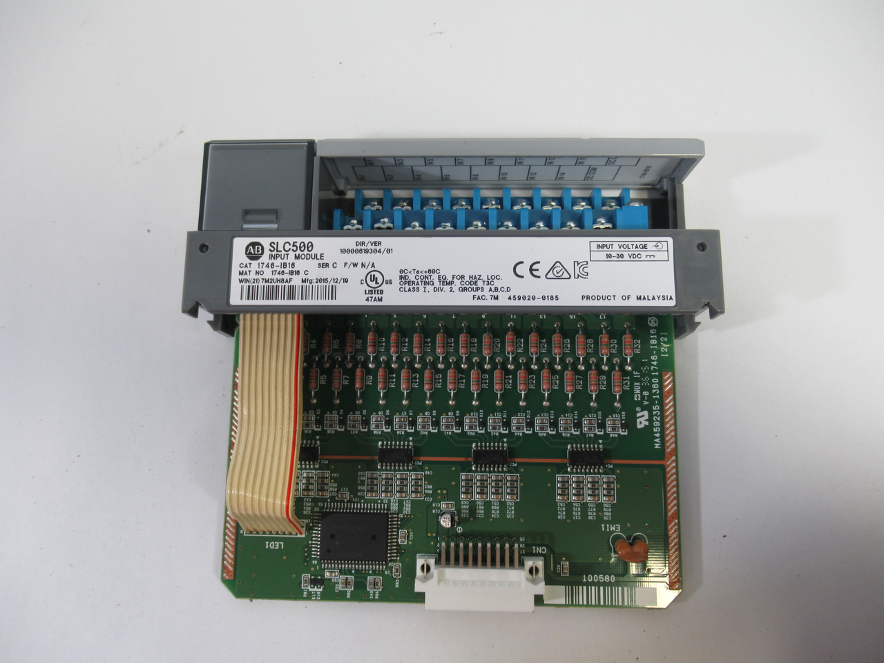 Allen-Bradley 1746-IB16 SLC 500 Input Module Series C MA459235-1360 USED