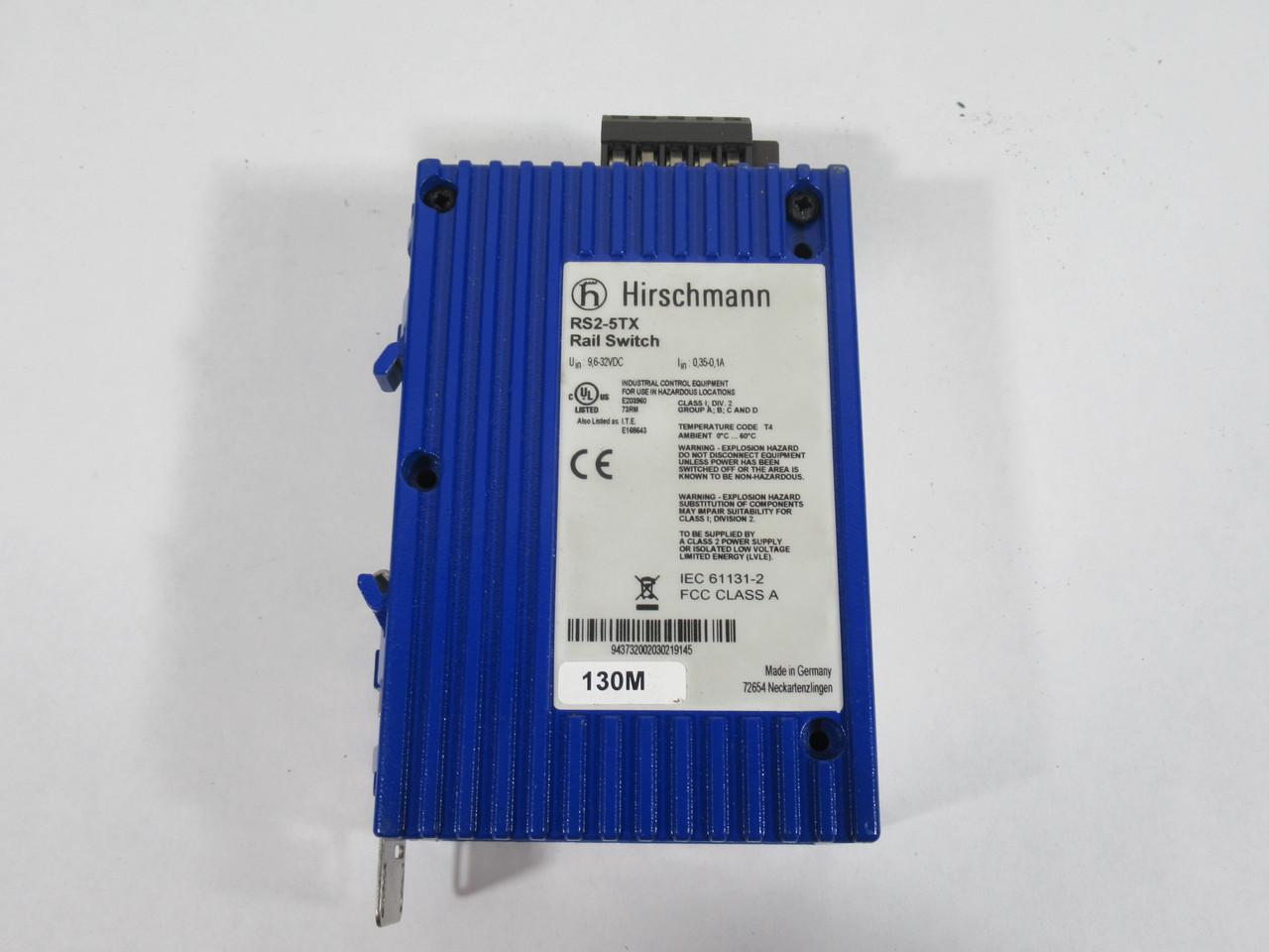 Hirschmann RS2-5TX Rail Switch 9.6-32VDC USED