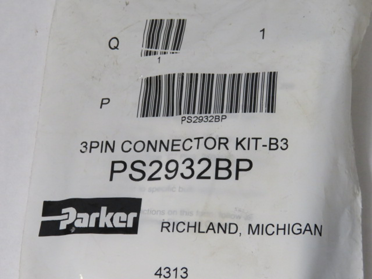 Parker PS2932BP 3-Pin Connector Kit ! NWB !