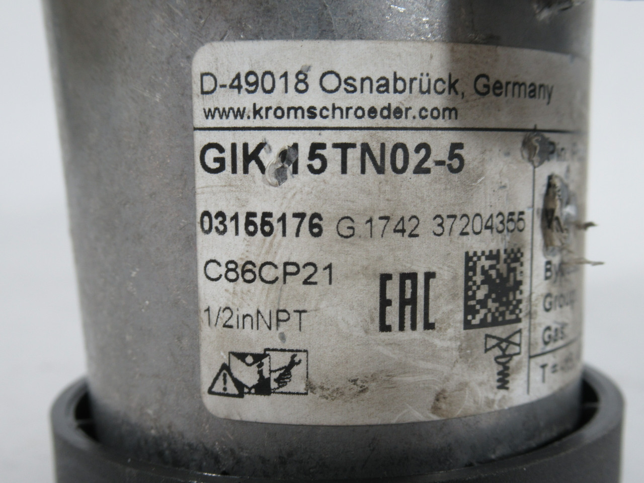 Krom Schroder 03155176 GIK-15TN02-5 Air/Gas Ratio Control 1/2" NPT USED