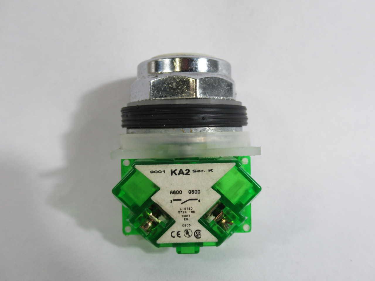Square D 9001KR1YH5 Extended Push Button Yellow 1 NO USED