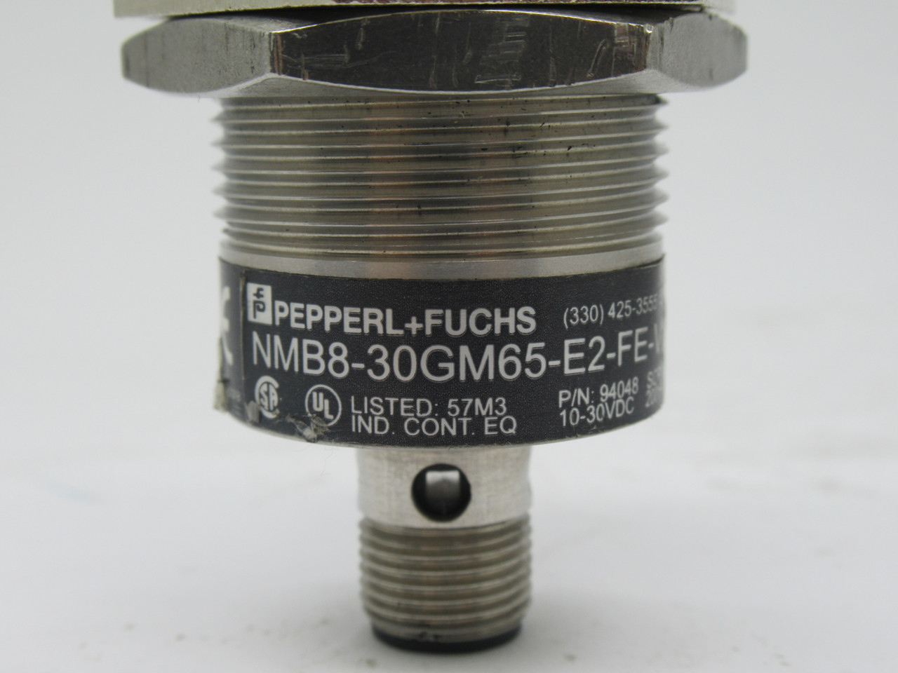 Pepperl+Fuchs NMB8-30GM65-E2-FE-V1 Inductive Sensor 10-30VDC 200mA COS DMG USED