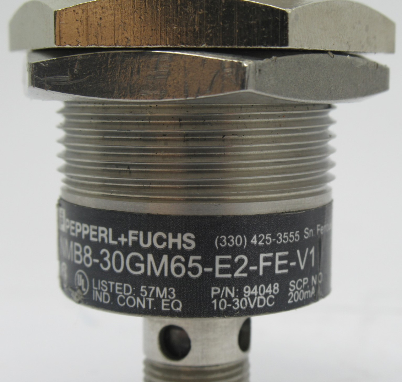 Pepperl+Fuchs NMB8-30GM65-E2-FE-V1 Inductive Sensor 10-30VDC 200mA COS DMG USED