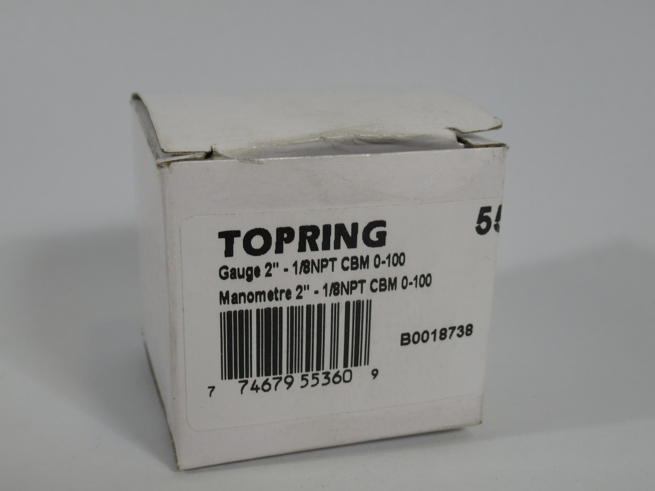 Topring 55.360 Dry Pressure Gauge 0-700 kPa 0-100 psi 2" 1/8" NPT ! NEW !