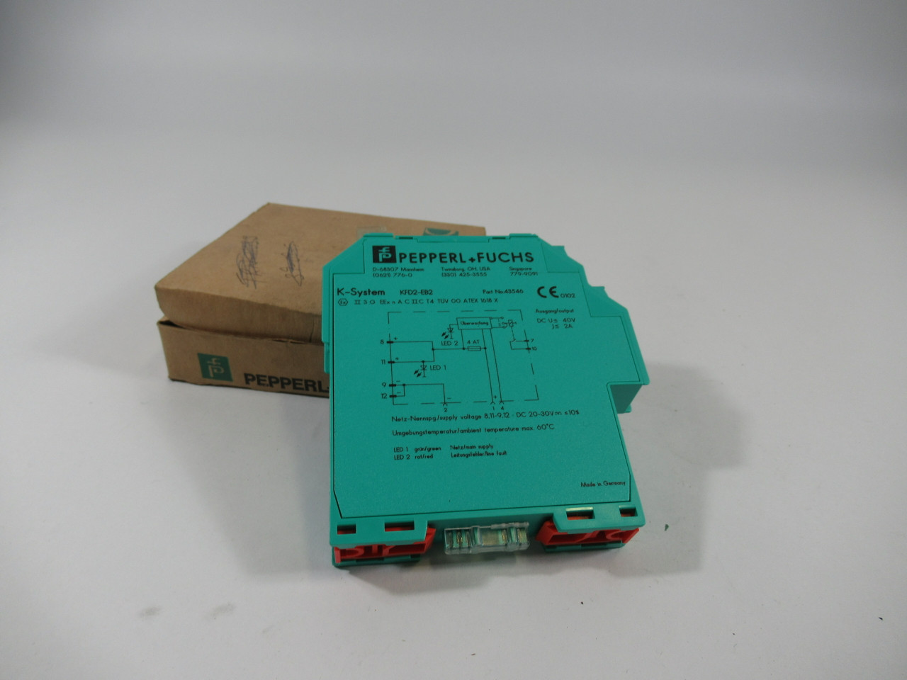 Pepperl+Fuchs KFD2-EB2 43546 Power Feed Module 40VDC 2A Output NEW