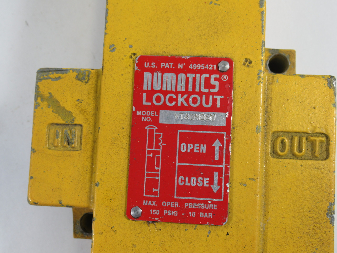 Numatics VT40N06Y Slo-Start Manual Lockout Valve USED