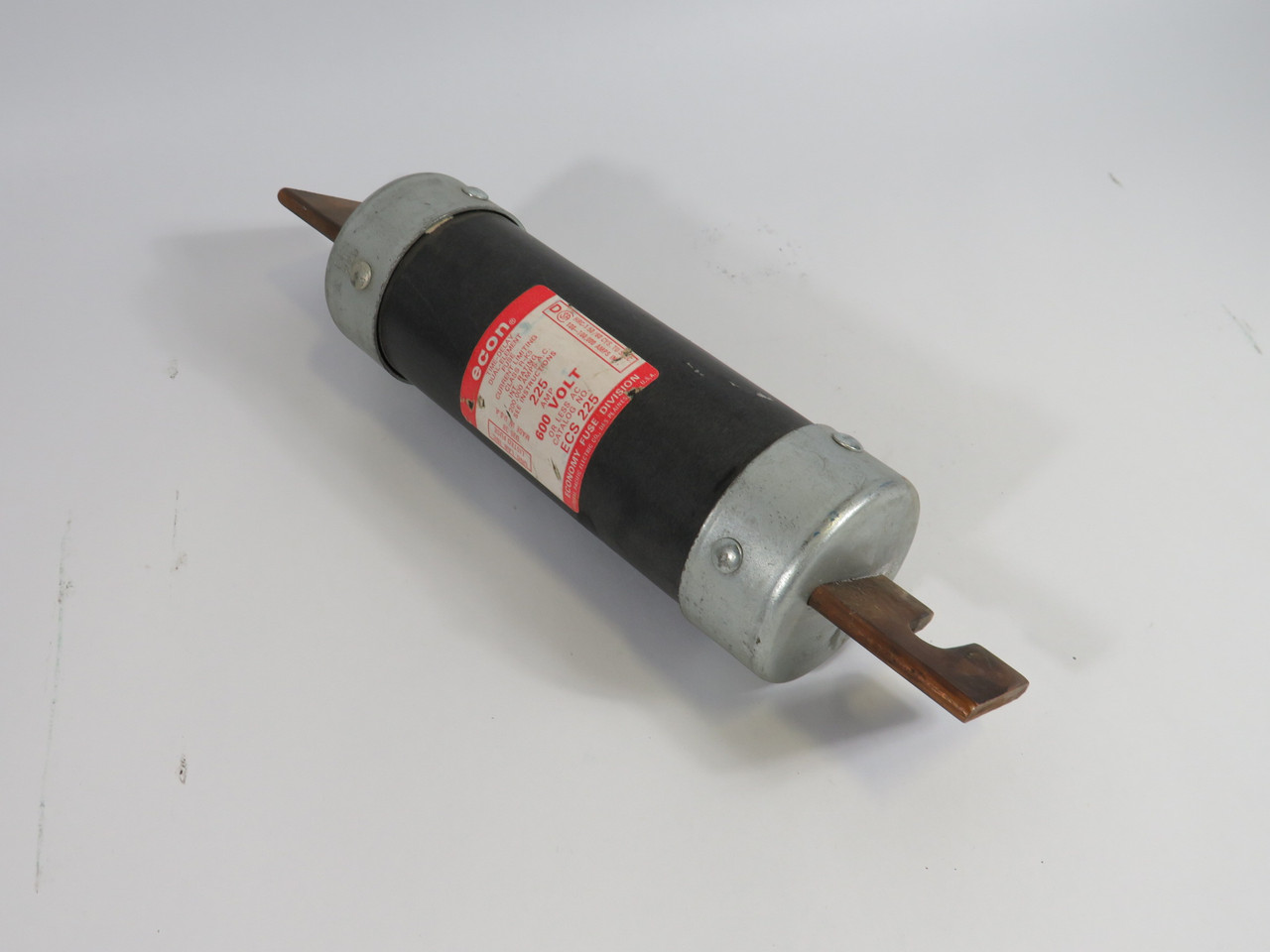 Econ ECS-225 Time Delay Fuse 225A 600V 1 Solid 1 Hook Blade USED