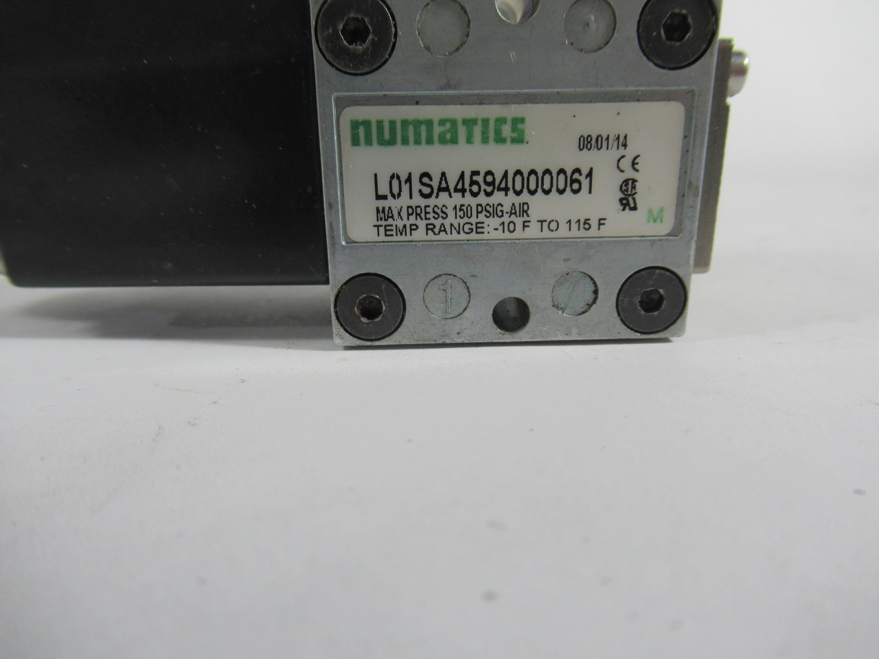 Numatics L01SS459400061 Pneumatic Sensor 150 psig Air 1 Coil Only USED