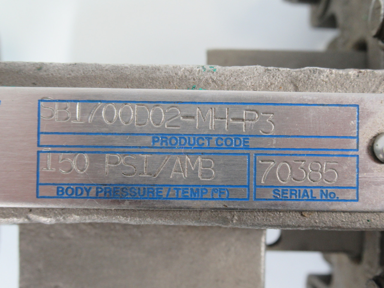 Tyco Valve SB1700D02MHP3 Knife Gate Valve Size 2" 150PSI/AMB 4 Bolt