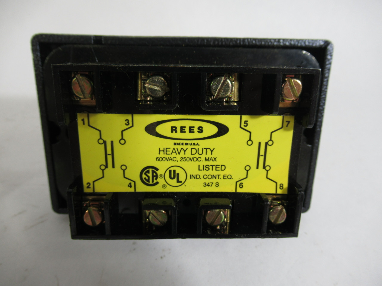 Rees 02761-004-5 2.25" Yellow Metal Mushroom Push Button 2NC 2NO ! NEW !