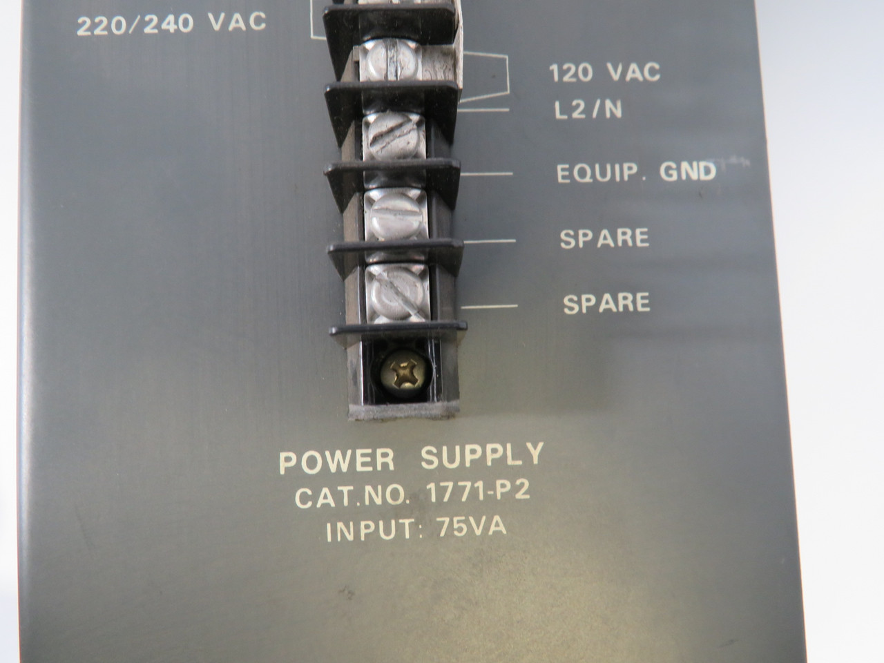 Allen-Bradley 1771-P2 Power Supply SER V 75VA 120/220V 1/0.5A 50/60Hz USED