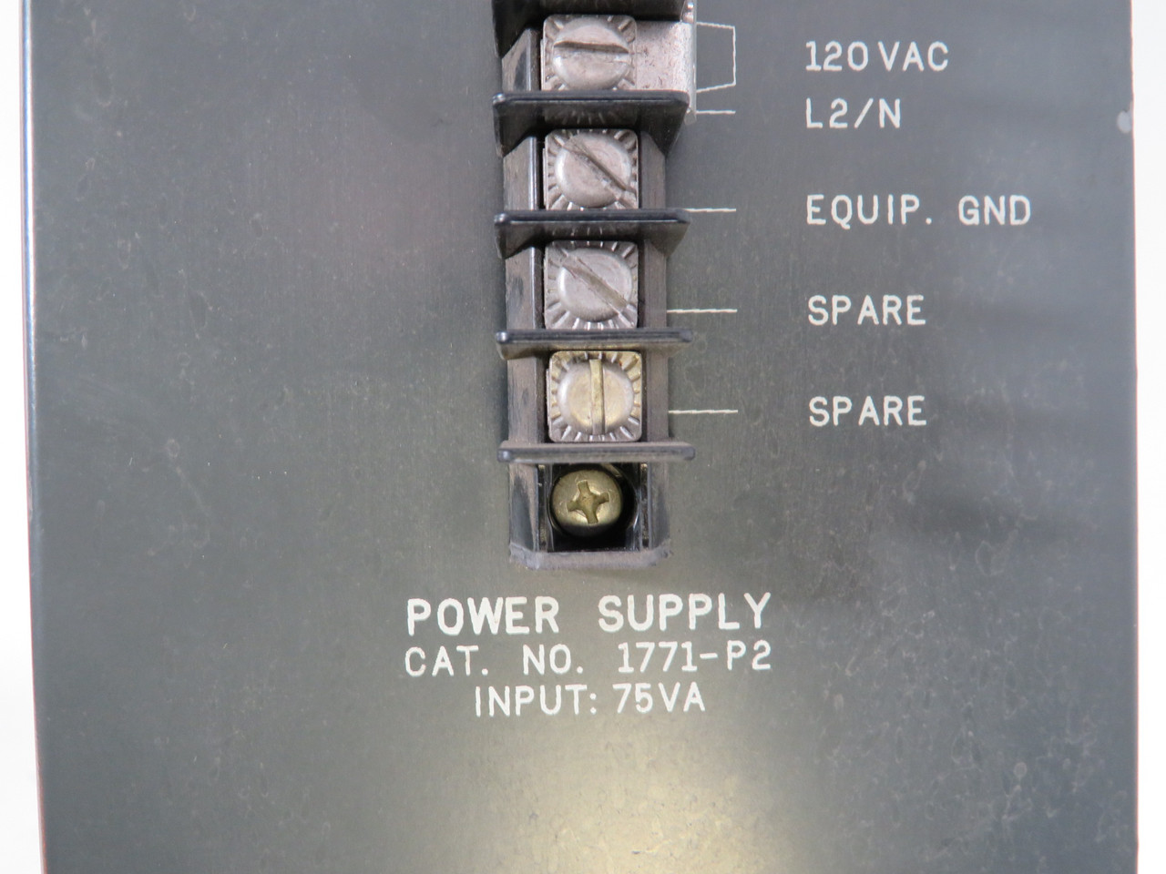 Allen-Bradley 1771-P2 Power Supply Input: 75VA 120/22VAC 1/0.5A 50/60Hz USED