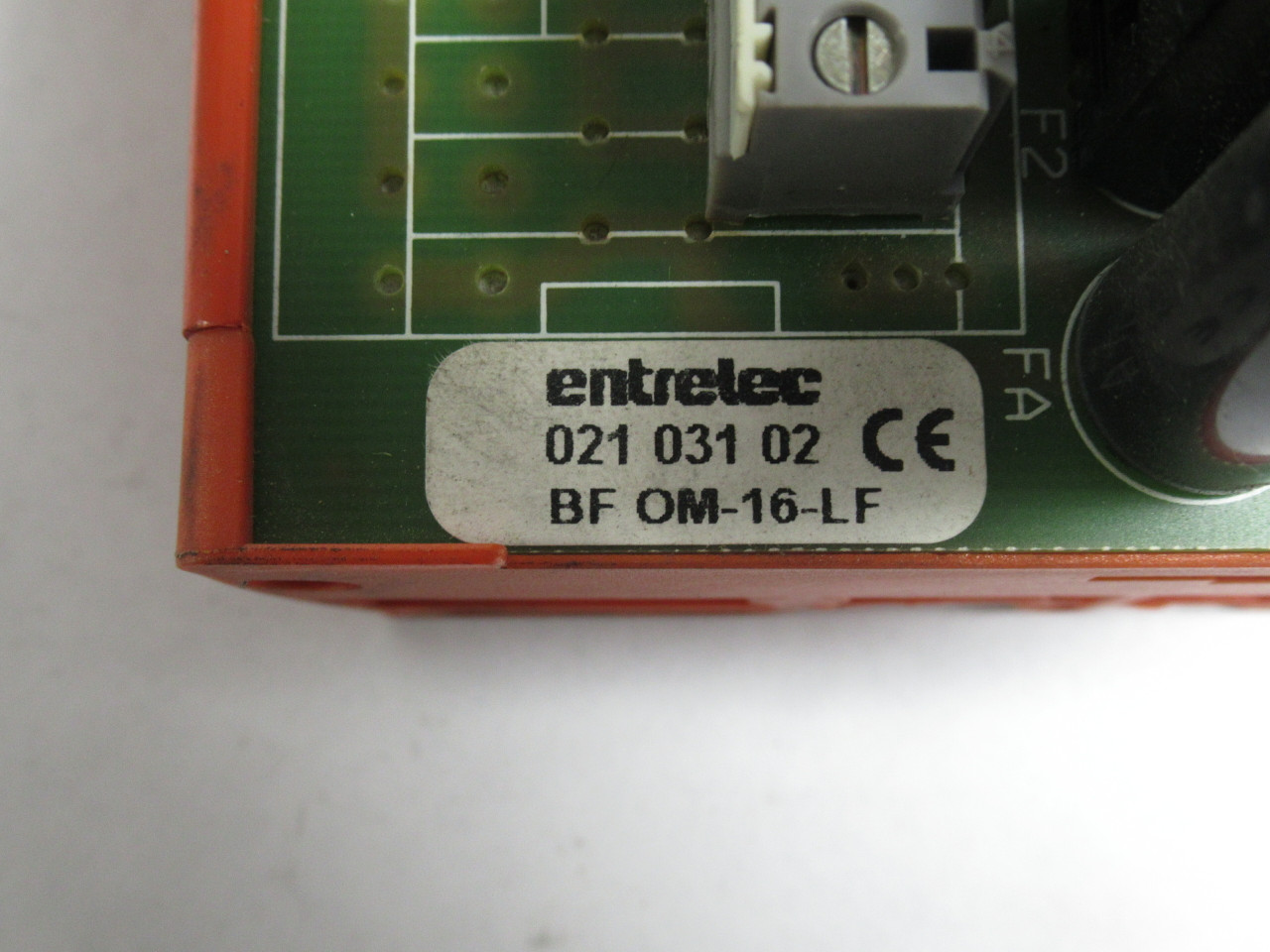 Entrelec 02103102 16 Channel Interface Board w/Fuse Holders *No Caps* USED