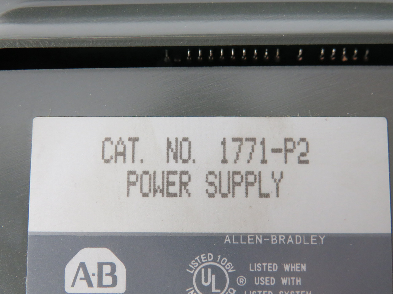 Allen-Bradley 1771-P2 Power Supply 75VA MISSING FUSE HOLDER CAP USED