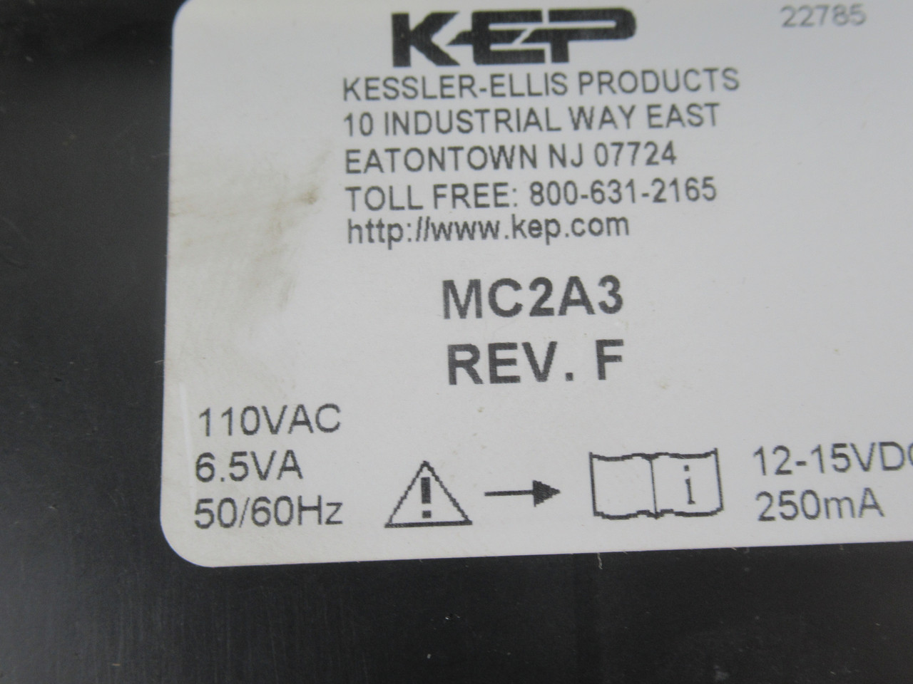 Kessler-Ellis MC2A3 Rev. F Digital Counter 110VAC 6.5VA 50/60Hz ! NEW !