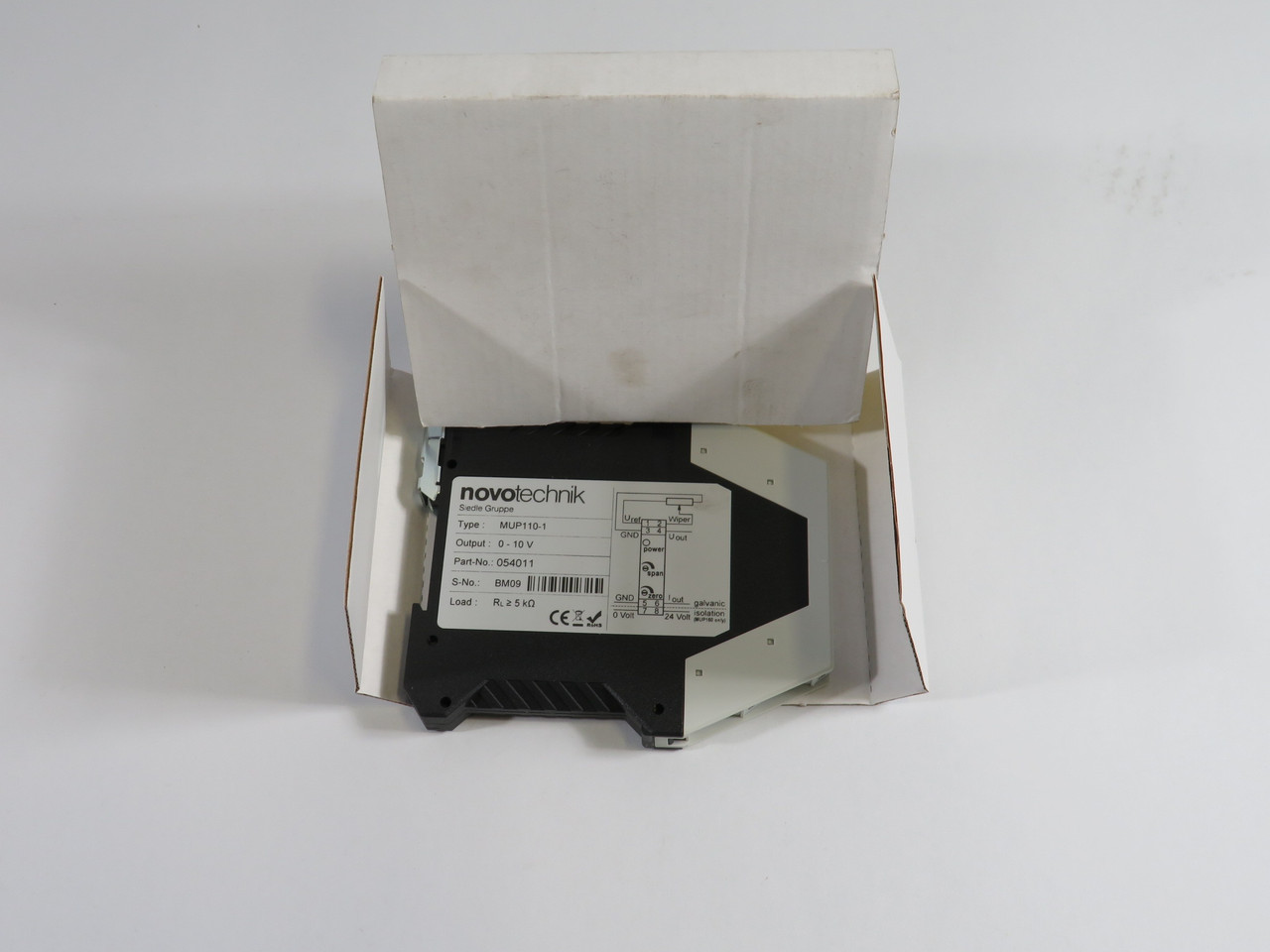 Novotechnik MUP110-1 Signal Conditioner 0-20mA/4-20mA 0-10V Output ! NEW !