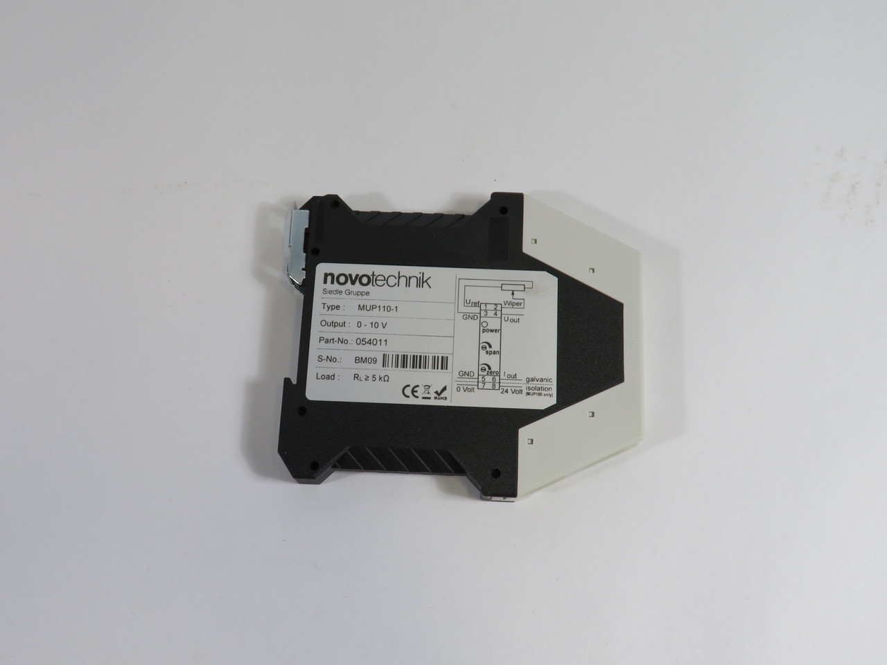 Novotechnik MUP110-1 Signal Conditioner 0-20mA/4-20mA 0-10V Output ! NEW !