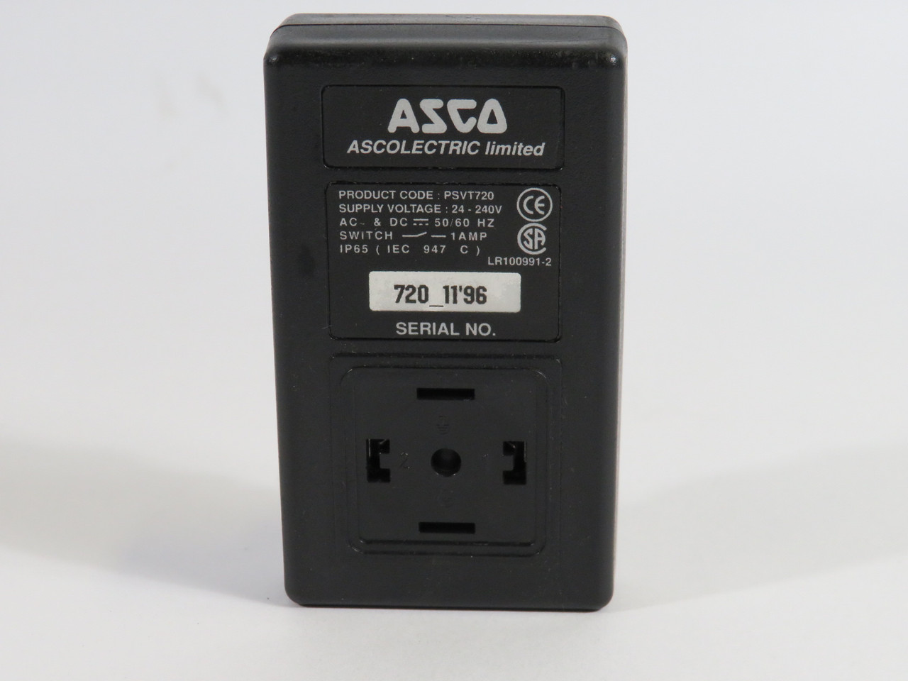 Asco PSVT720 Adjustable Electric Timer 24-240V 50/60HZ 1 Amp USED