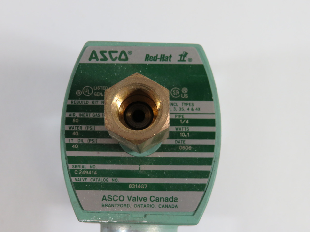 Asco 8314G7 Solenoid Valve 1/4" Pipe 80 psi Air 40 psi Water/Oil 10.1W ! NEW !