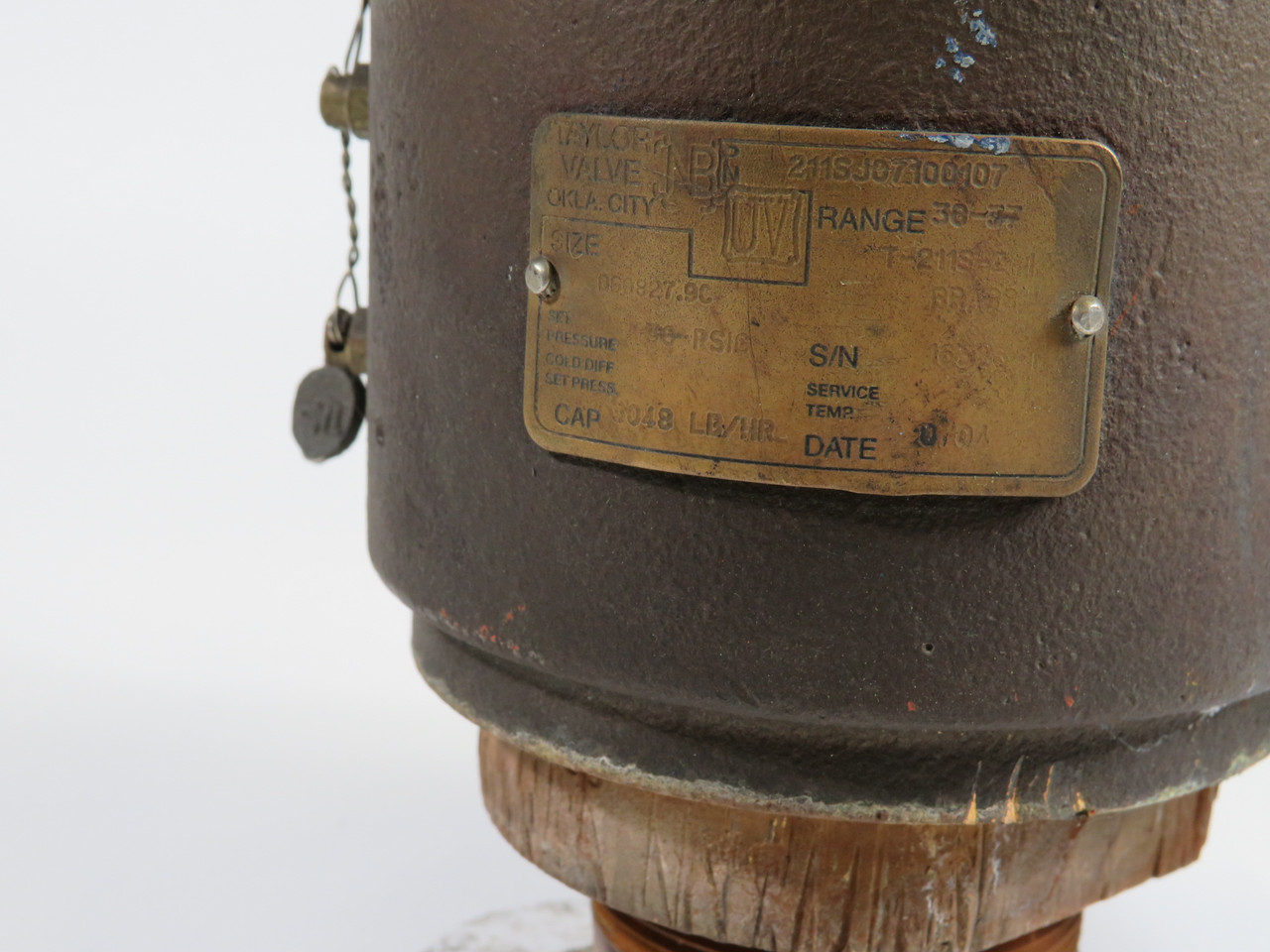 Taylor Valves 211SJ07100107 Bronze Safety Relief Valve 2" 30-37 psi USED