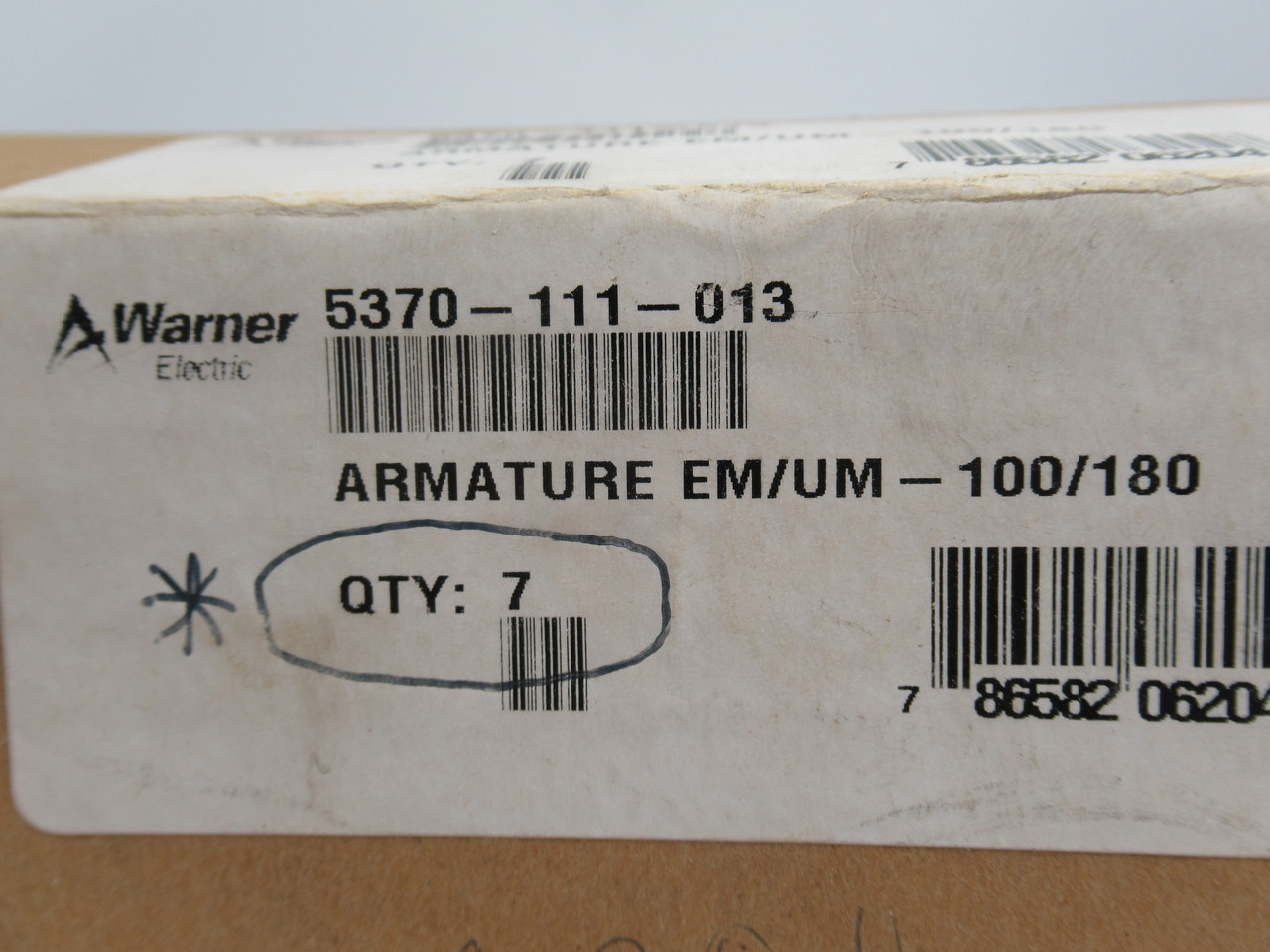 Warner Electric 5370-111-013 Armature Assembly Pack of 7 USED