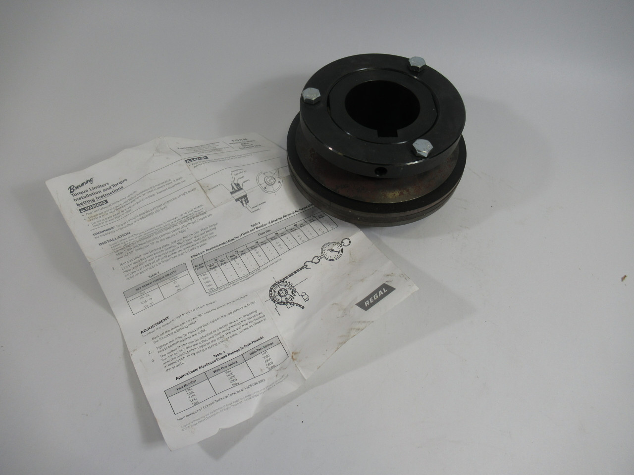 Browning T65LX-2-1/2 Torque Limiter 2-1/2" Bore 1400RPM Shelf-Wear ! NEW !