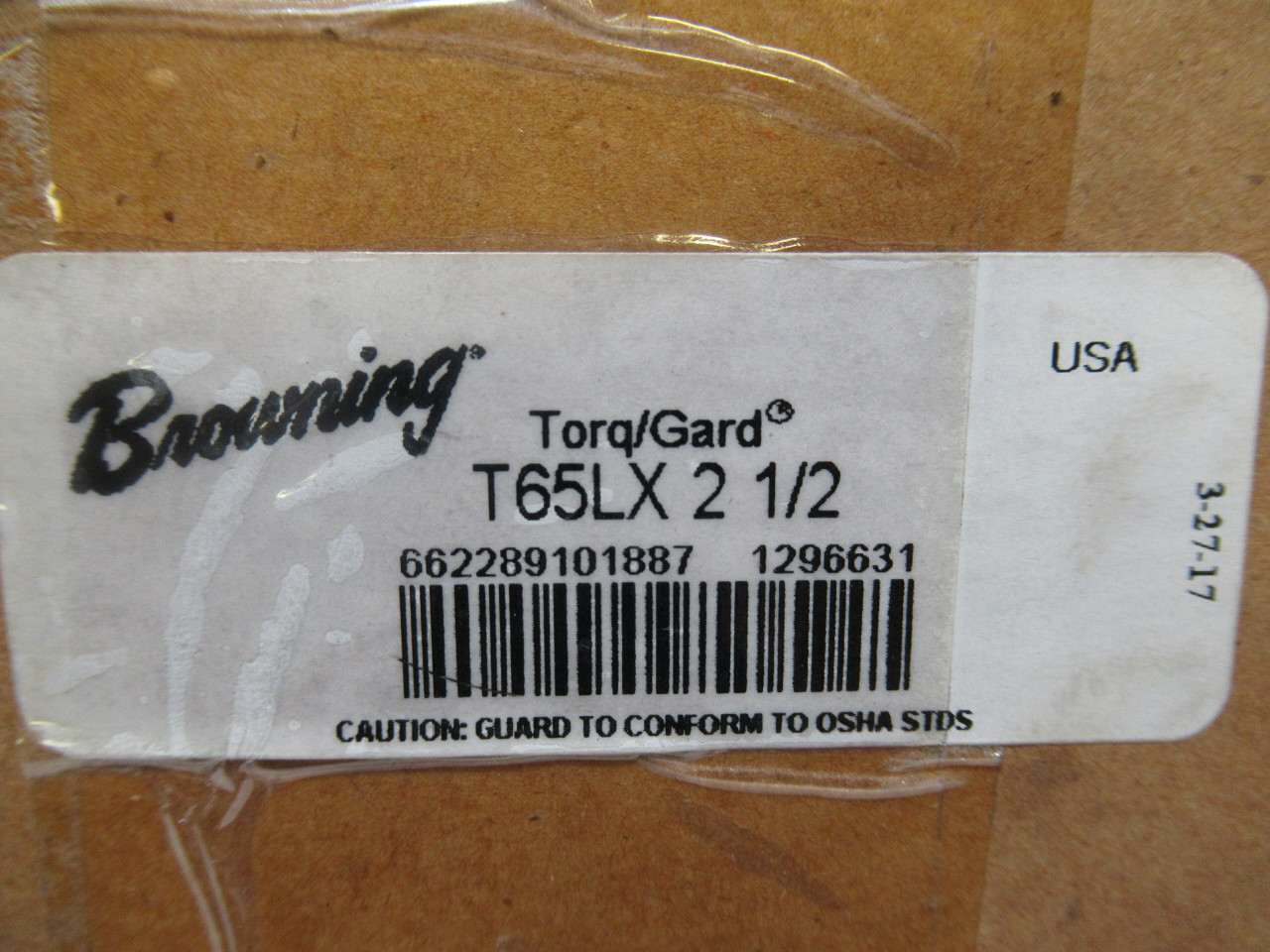 Browning T65LX21/2 Torque Limiter 21/2" Bore 1400RPM ShelfWear ! NEW ! Industrial
