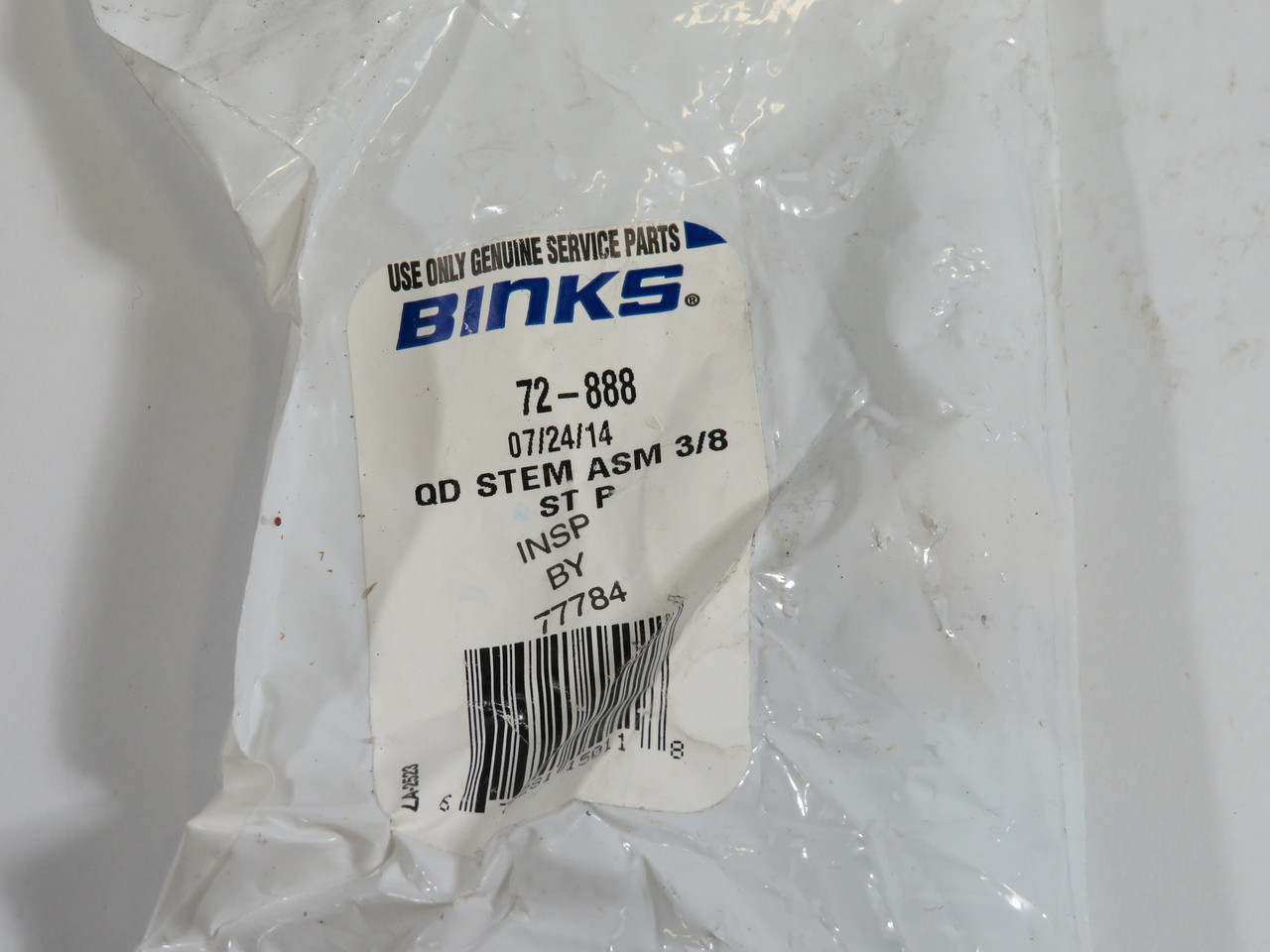 Binks 72-888 Quick Disconnect Stem ASM 3/8” ST Pipe ! NWB !