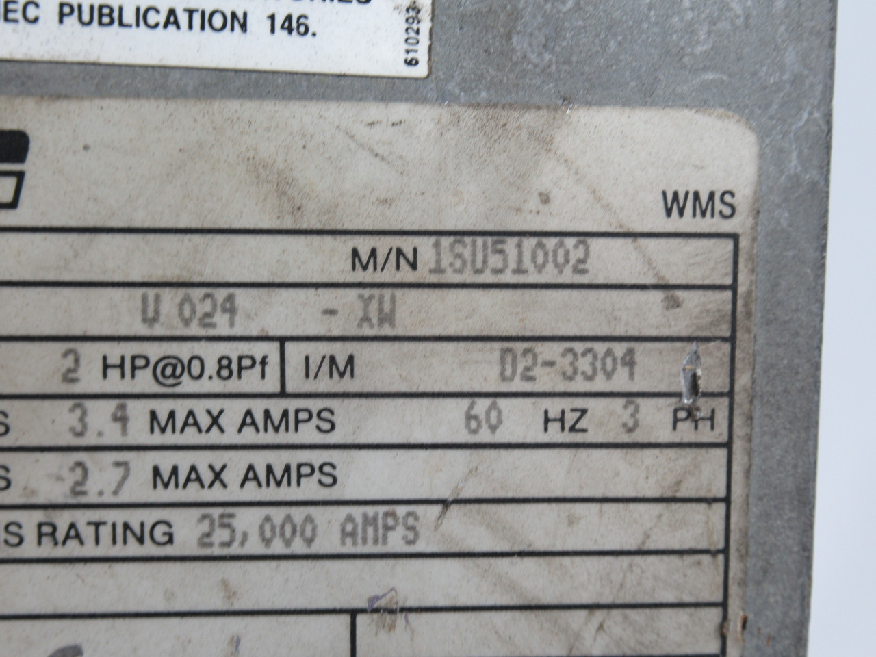 Reliance Electronic 1SU51002 AC Controller 3.3KVA 2HP@0.8Pf 575VAC USED