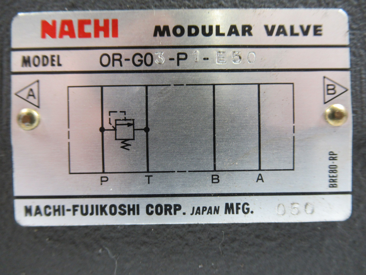 Nachi OR-G03-P1-E50 Modular Relief Valve ! NOP !