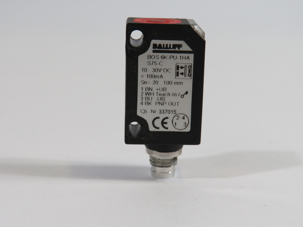 Balluff BOS6K-PU-1HA-S75-C Diffuse Photoelectric Sensor 10-30VDC PNP USED