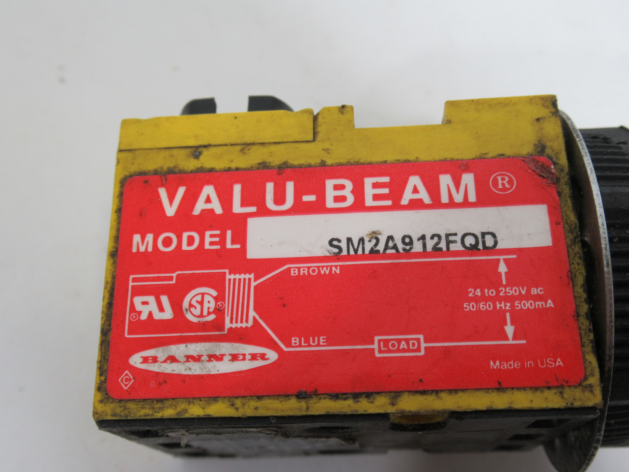 Banner 26574 SM2A912FQD Valu-Beam 24-250VAC2W 50/60Hz 500mA USED