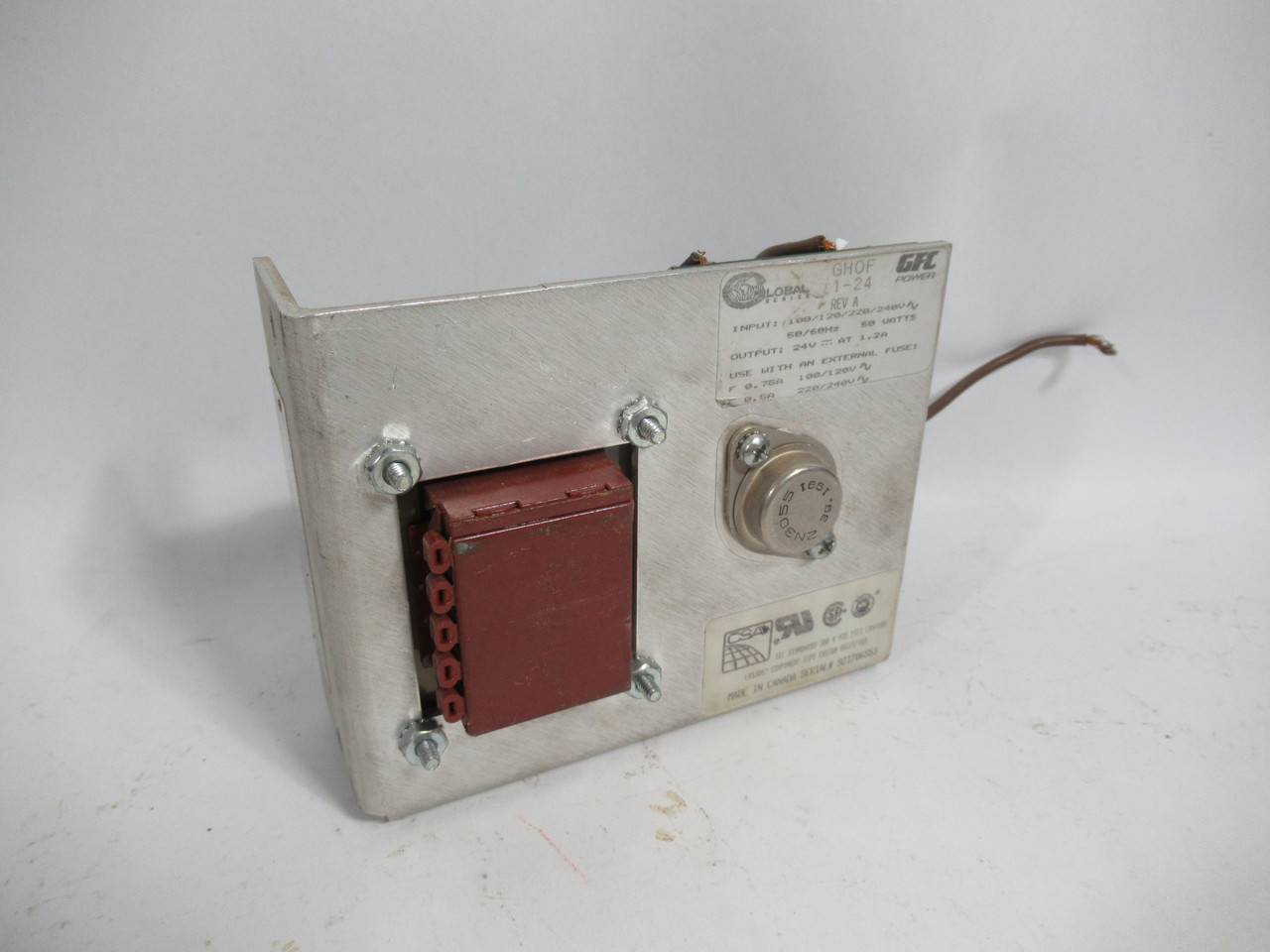 Hammond GHOF-1-24 Rev. A Power Supply Output: 24VDC@1.2A USED