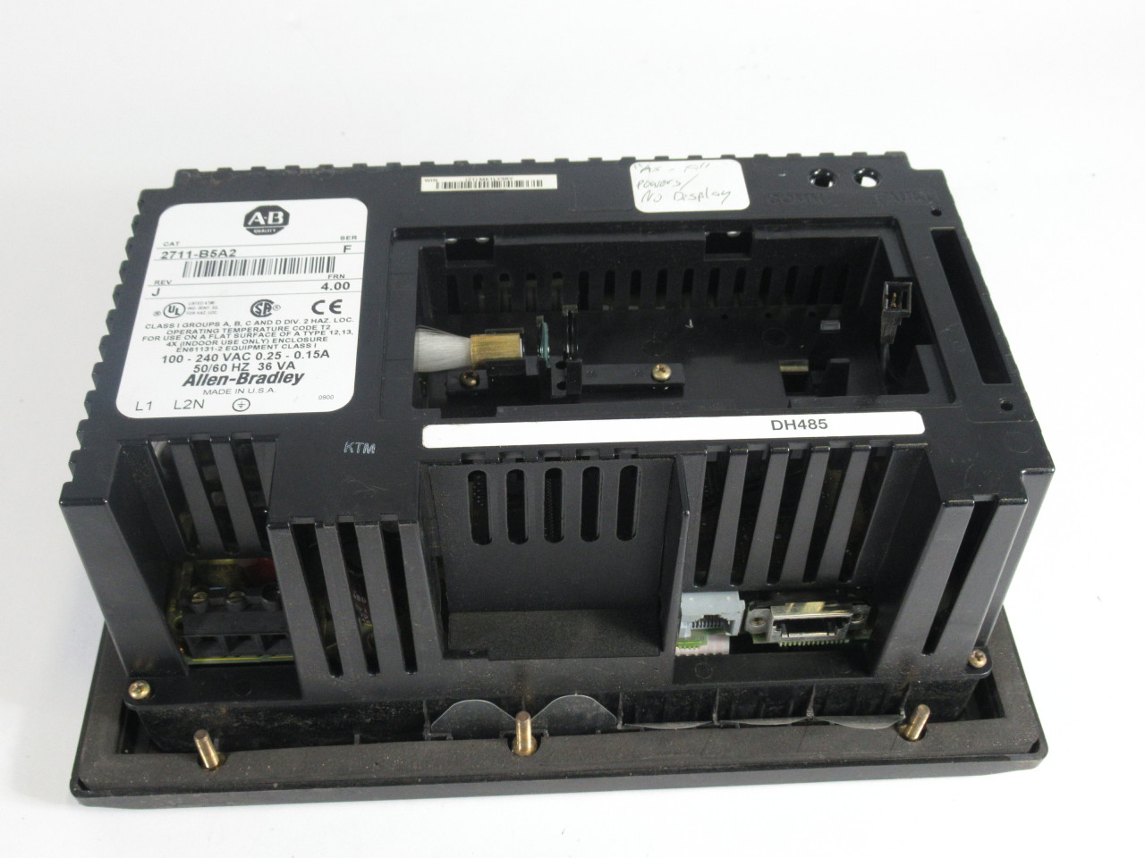Allen-Bradley 2711-B5A2 Ser F Rev.J FRN.4.00 Panel *Powers/No Display* ! AS IS !