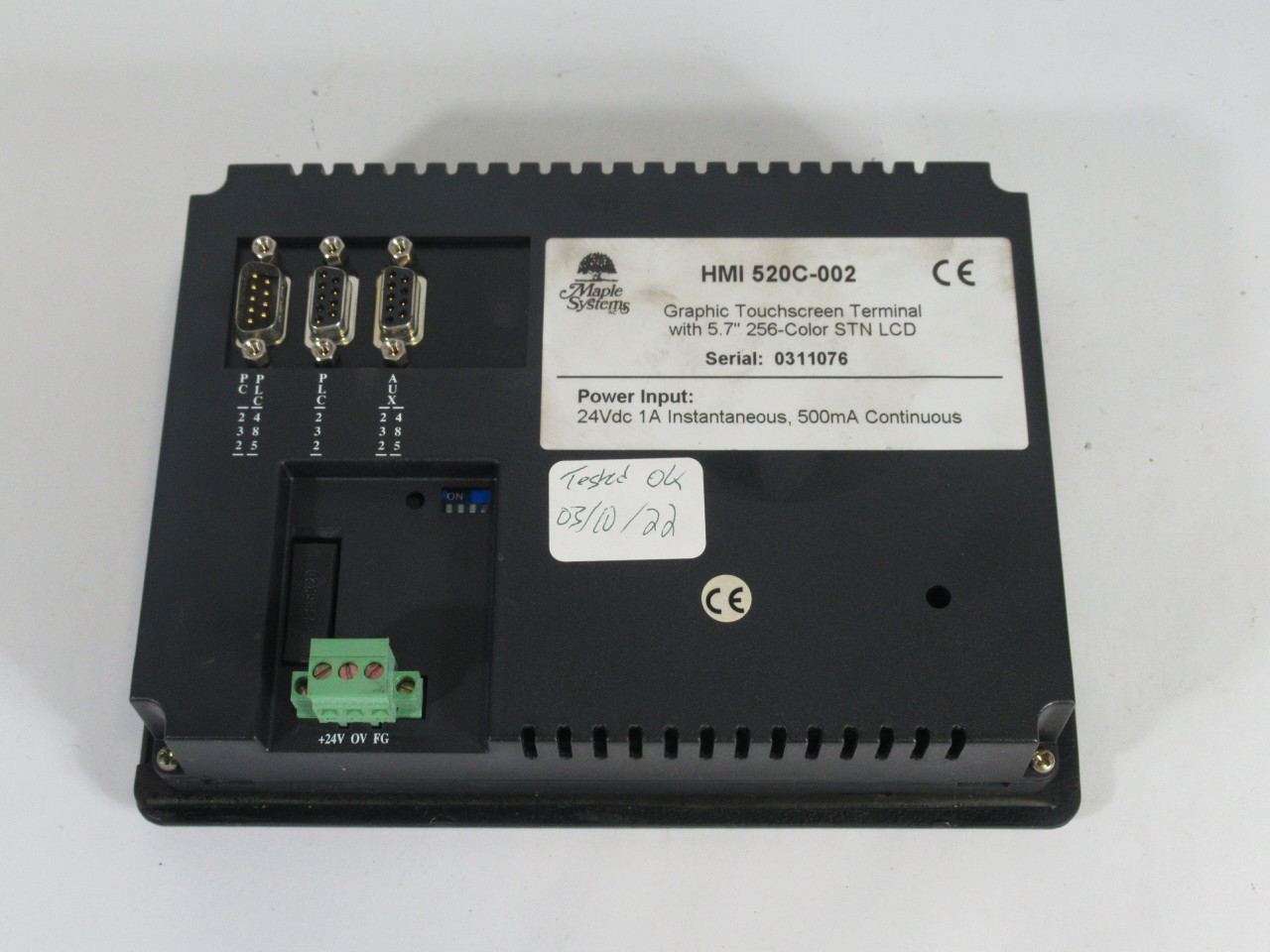 Maple Systems HMI520C-002 5.7" Touchscreen Terminal *Scratches* USED