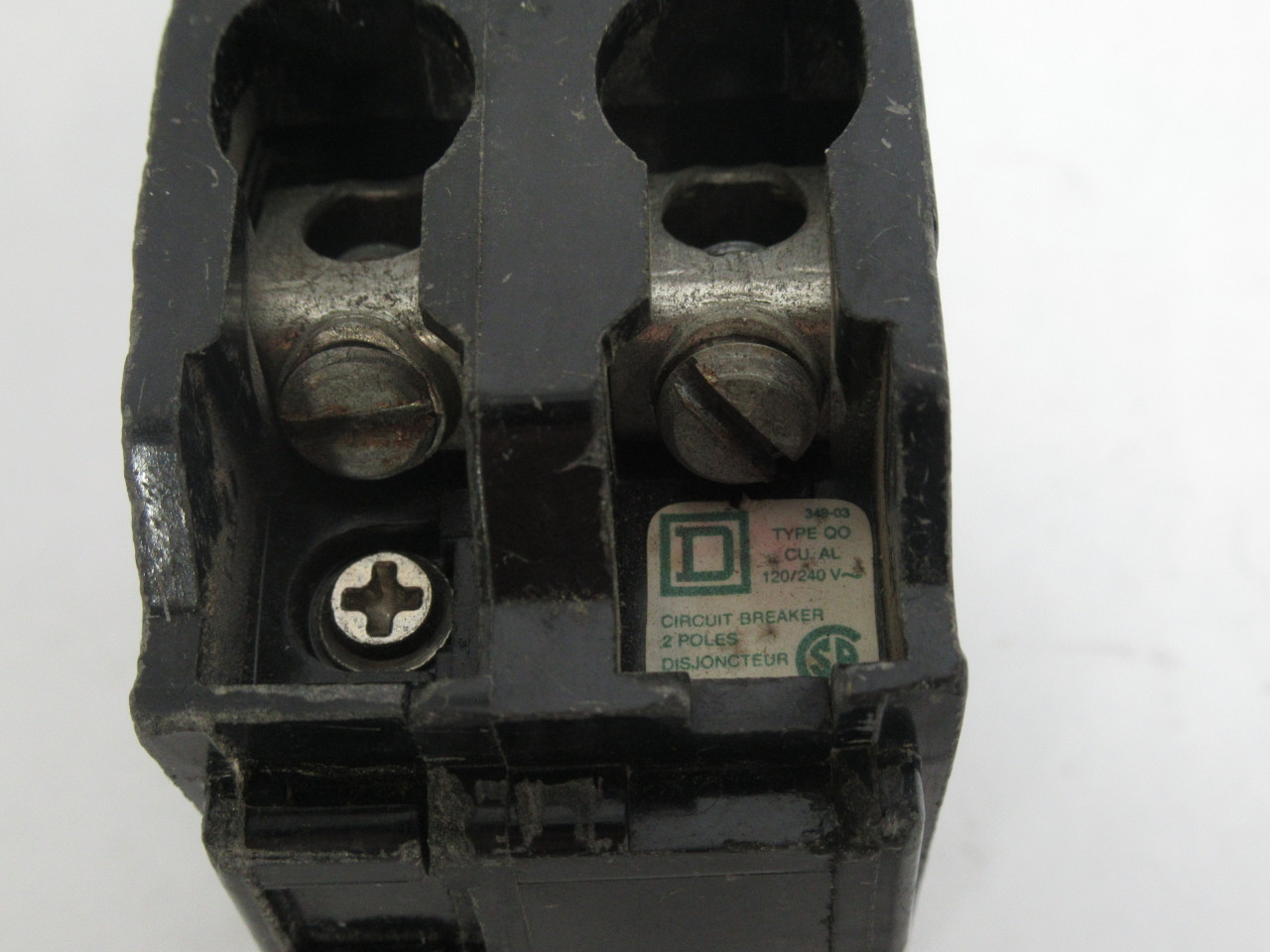 Square D QO260 Circuit Breaker 60A 120/240VAC 2P *Damage to Clamp* USED