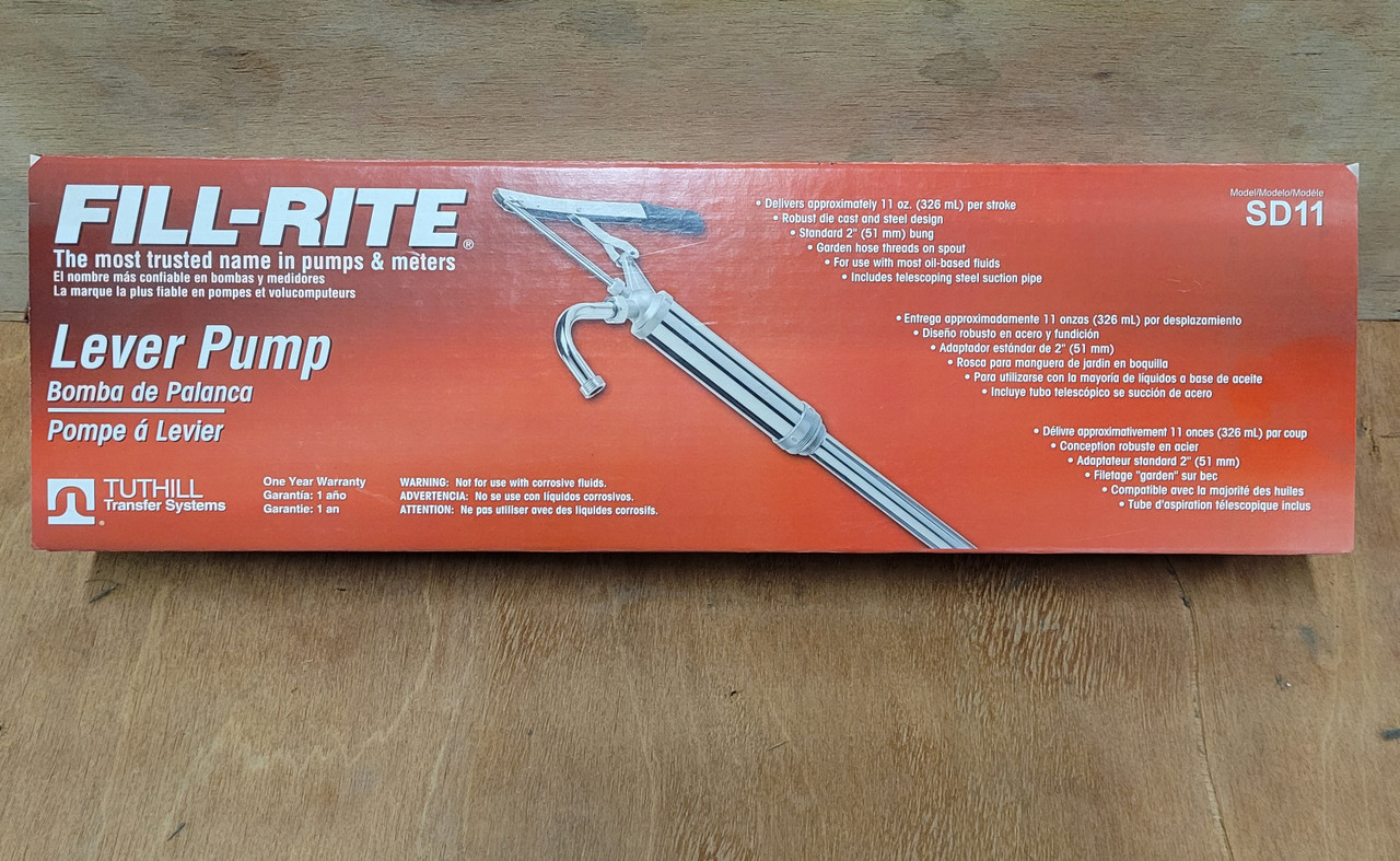 Tuthill SD11 Fill-Rite Lever Pump 110oz/326mL Per Stroke 2" Bung ! NEW !