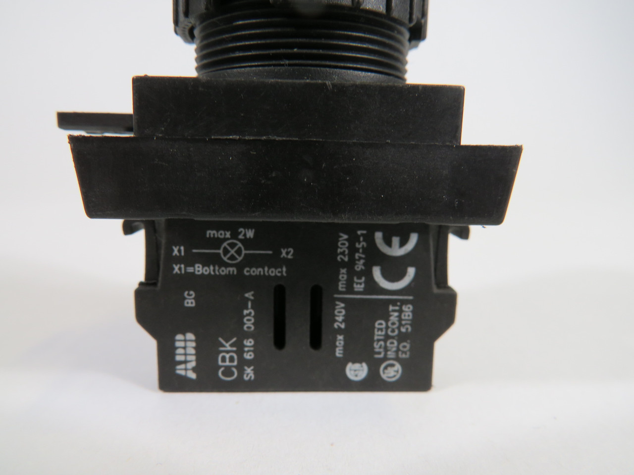 ABB KL2-100R Pilot Light Assembly 230VAC 2W Red Lens SHELF WEAR USED