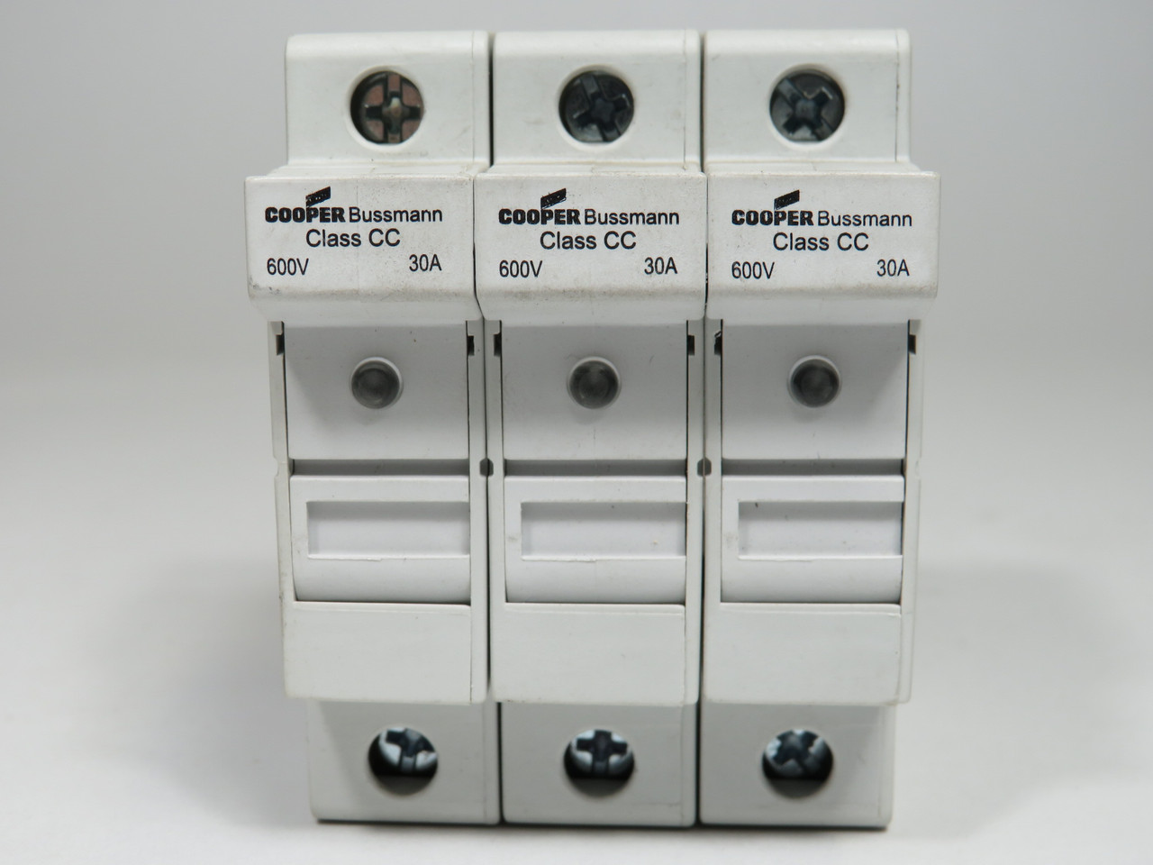 Cooper Bussmann CHCC3DI Modular Indicating Fuse Holder 30A 600V 3-Pole USED