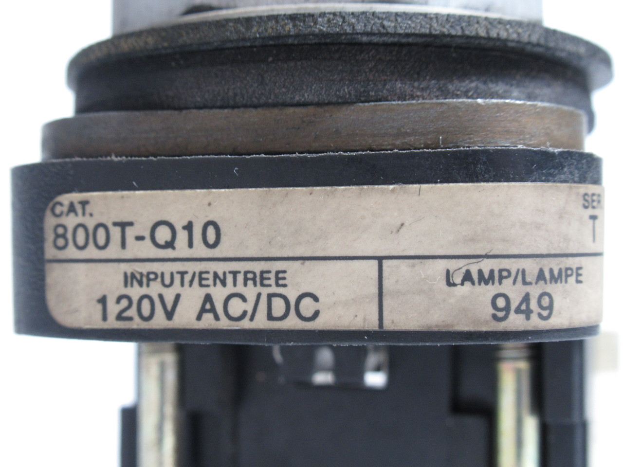 Allen-Bradley 800T-Q10W Series T Universal Pilot Light 120VAC White Lens USED