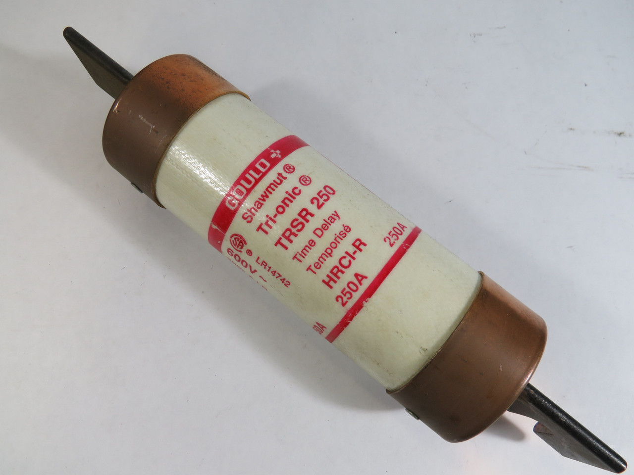 Gould Shawmut TRSR250 Trionic Time Delay HRCI-R 250A 600VAC Type D Fuse USED