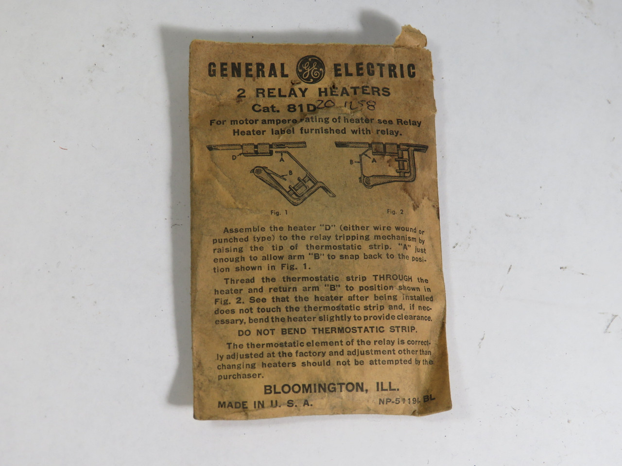 General Electric 81D-20 Relay Heater 2-Pack ! NEW !