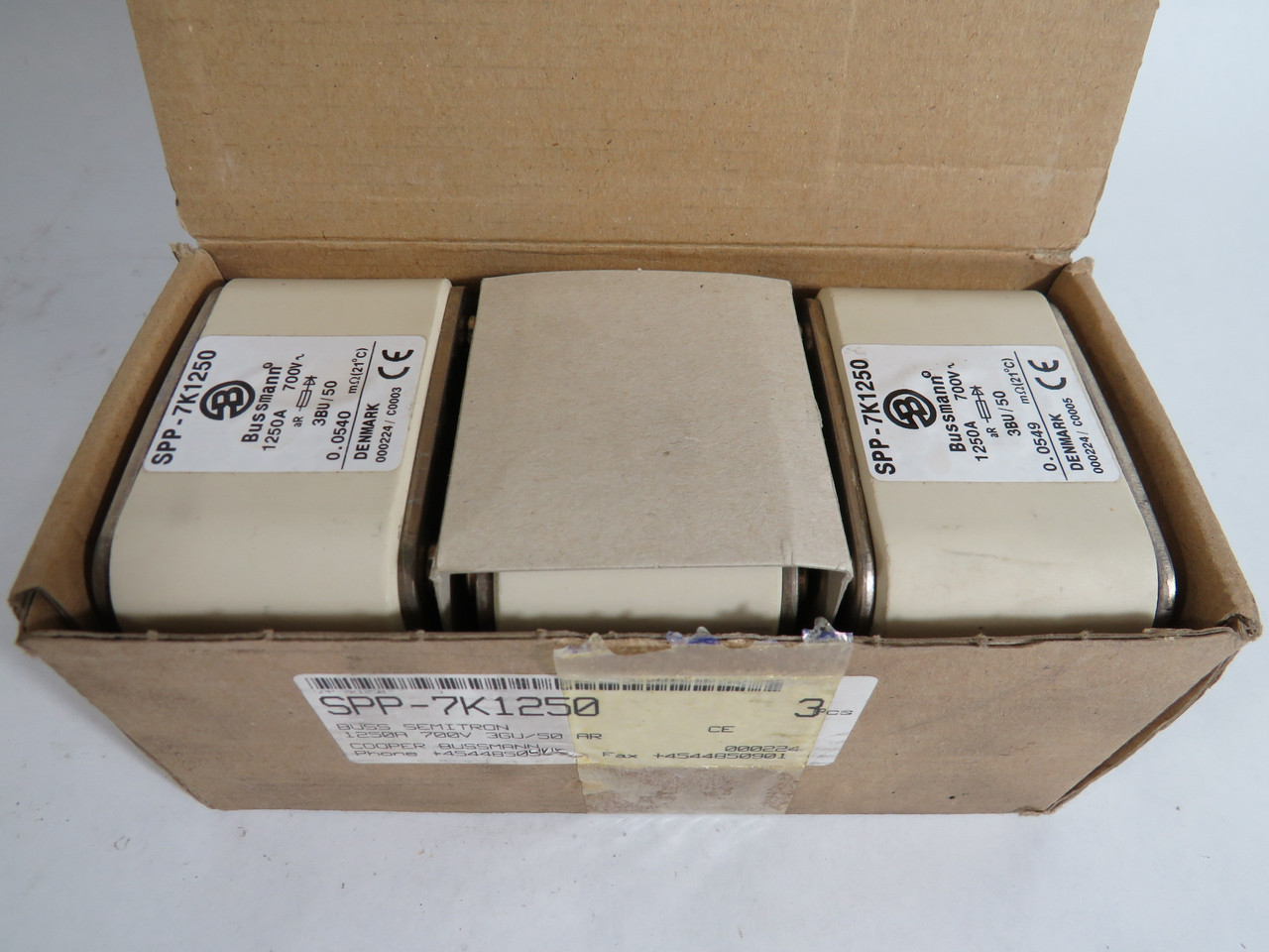 Bussmann SPP-7K1250 Fuse 1250A 700V 3-Pack SHELF WEAR ! NEW !