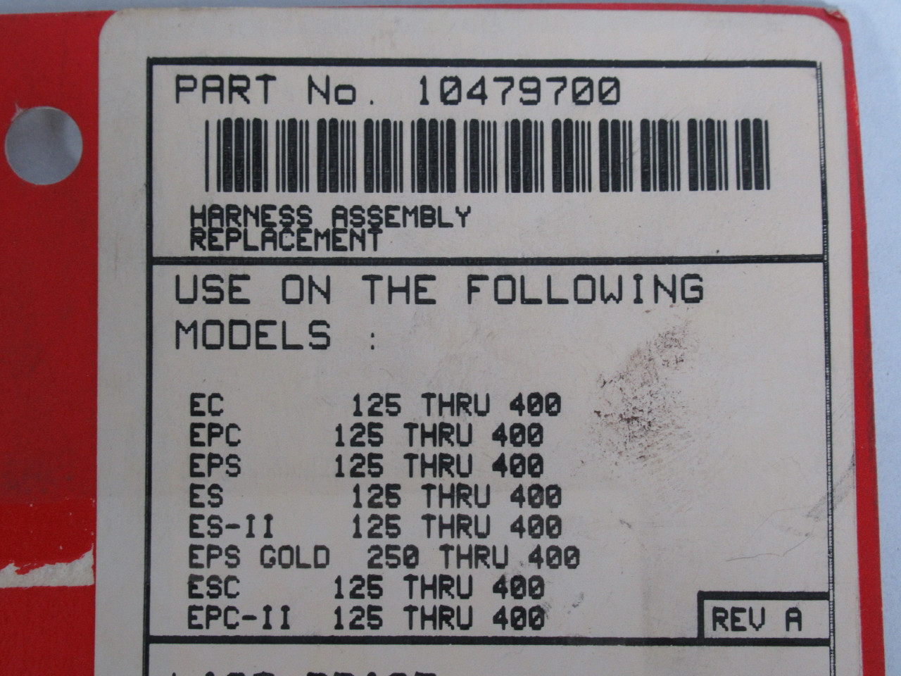 Teledyne Laars 10479700 Rev.A Heater Wiring Harness for Ignition Control ! NOP !