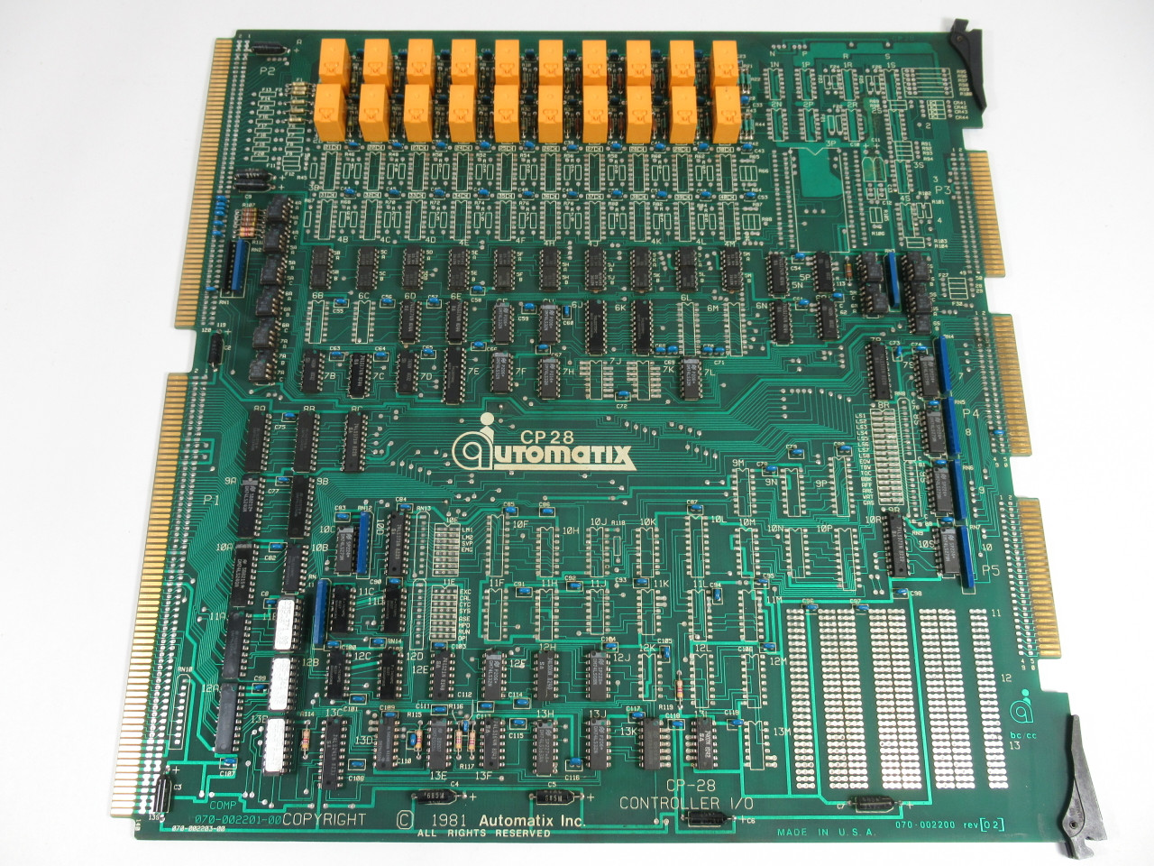 Automatix 040-002800 Rev.08 CP28 I/O Controller Board USED