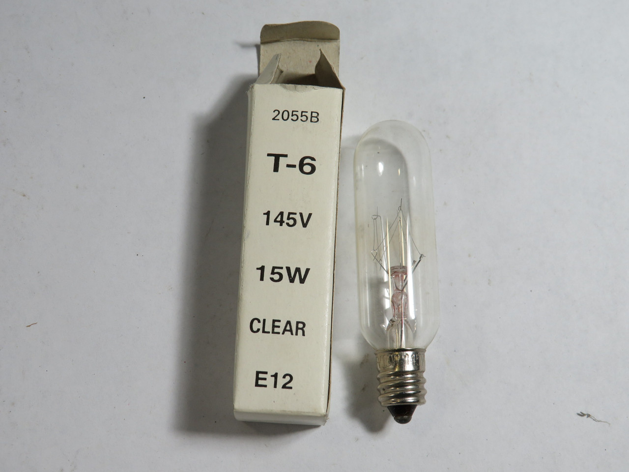 Haskellite 2055B Long Life T-6 Bulb 15W 145V Clear 25-Pk WHITE BOX NEW