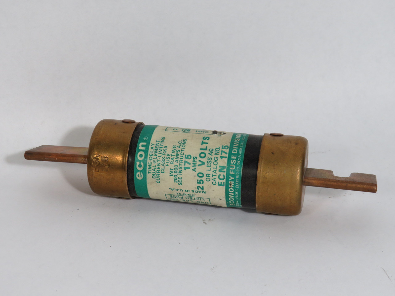 Econ ECN-175 Time Delay Dual Element Current Limiting Fuse 175A 250VAC USED